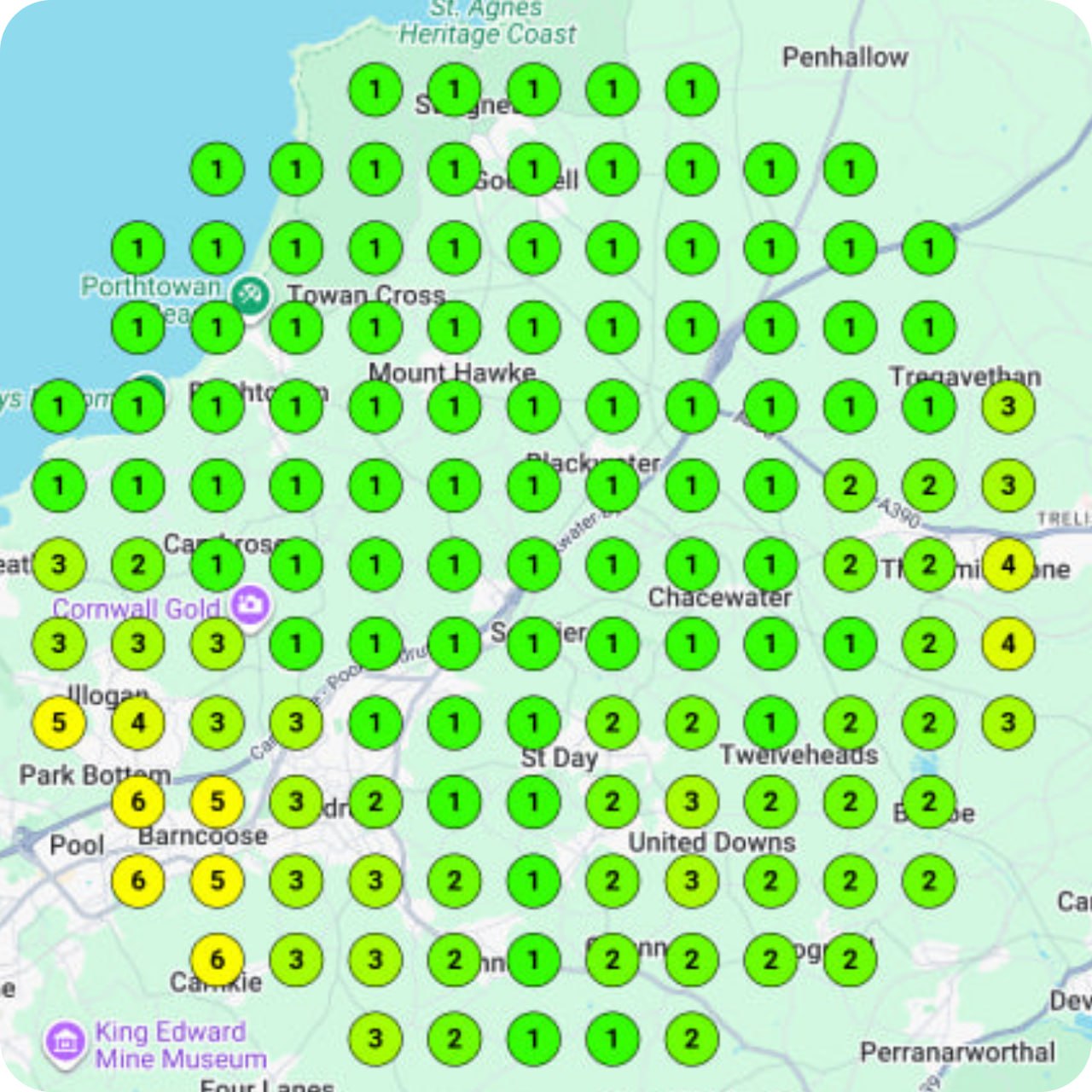 Strong Google Map Pack visibility example